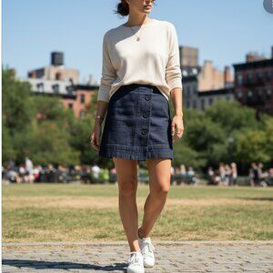 Club Monaco Denim A-line Mini Skirt Casual